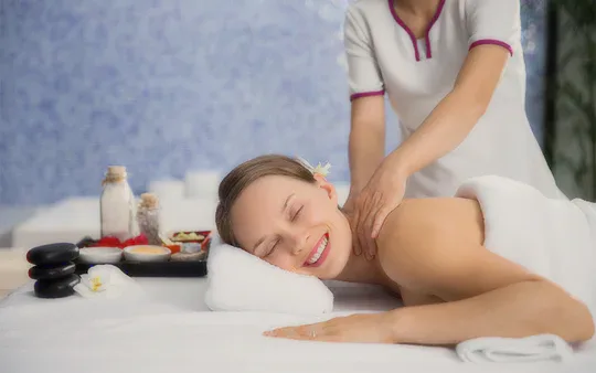 A treatment at the spa.