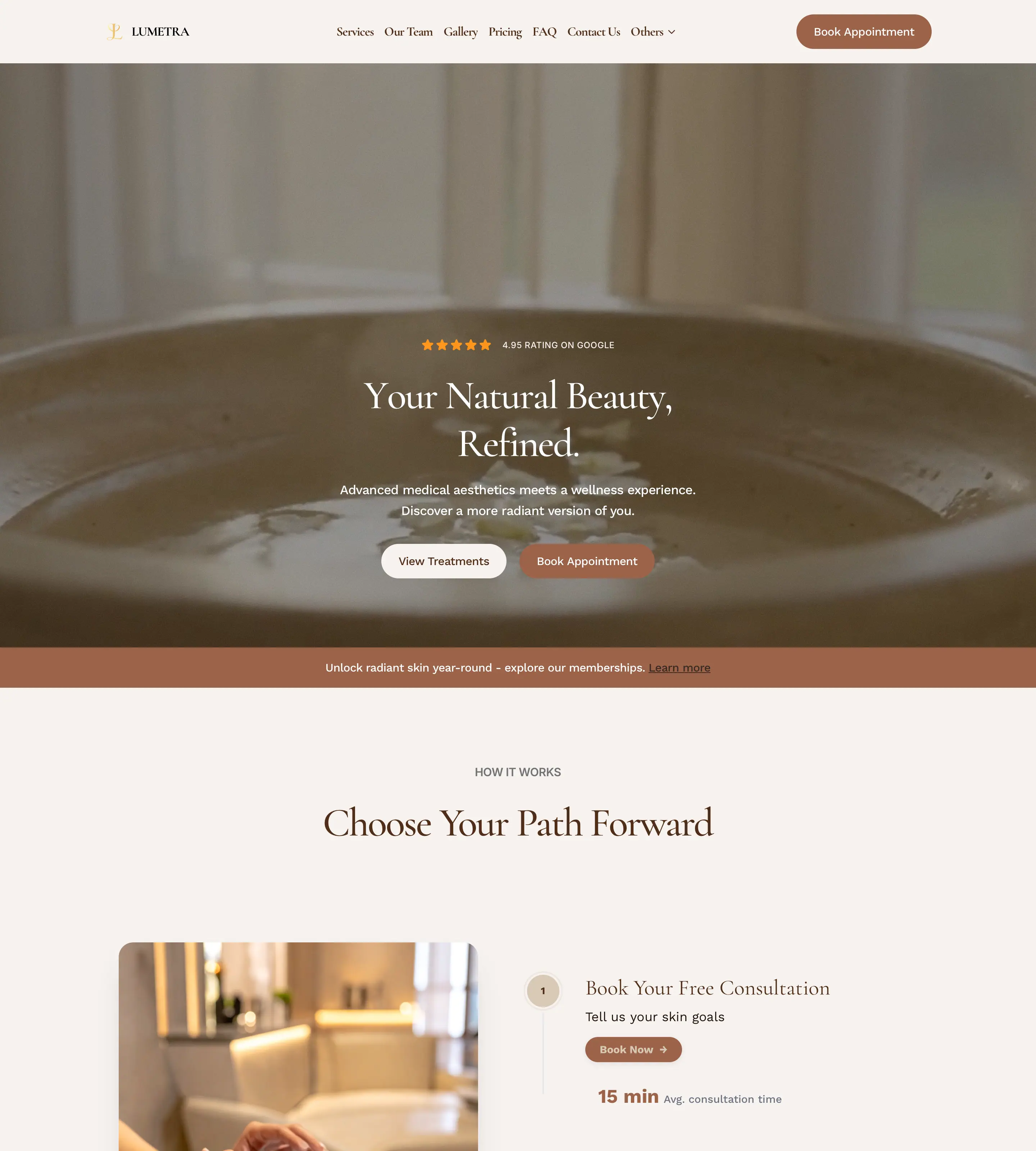 The whole Lumetra home page